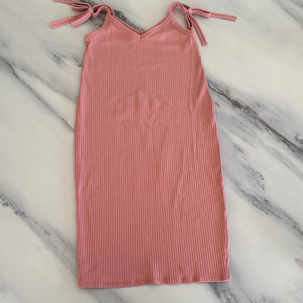 H&M Mama Maternity Pink Ribbed Sleeveless Dress - size S
